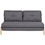 Sofa Bed Dark Grey Fabric 2 Seater Cushions Scandinavian Beliani