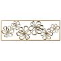 Wall Decor Gold Iron 90 X 31 Cm Handmade Floral Design Wall Art Modern Industrial Accessory