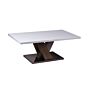 Mindy High Gloss Coffee Table White & Natural