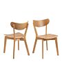 Roxby Dining Chairs In Oak Set Of 2