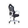 Office Chair Black And White Mesh Fabric Swivel Tilt Mechanism Adjustable Seat Height Ergonomic Backrest