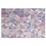 Area Rug Pastel Blue Grey 140 X 200 Cm Triangle Pattern Carpet