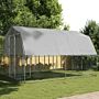 Vidaxl Chicken Cage With Roof And Door Silver Galvanised Steel