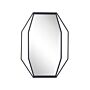 Wall Hanging Mirror Octagonal Grey 80 X 60 Cm Metal Decorative