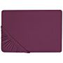 Fitted Sheet Burgundy Cotton 140 X 200 Cm Elastic Edging Solid Pattern