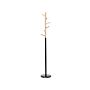 Coat Stand Light Wood With Black Jacket Rack Freestanding