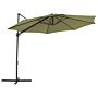 Garden Sun Parasol Taupe Pole Fabric 295 Cm Swivel Weather Uv Resistant