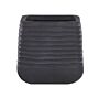 Large Plant Pot Black Polyresin Outdoor Garden Square 38 X 37 Cm Uv Resistance