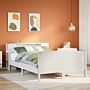 Vidaxl Bookcase Bed Without Mattress White 150x200cm Solid Wood Pine