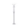 Coat Stand Silver Steel Freestanding Jacket Rack Glamour Industrial Hallway Beliani