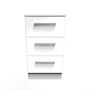 Contrast 3 Drawer Bedside Cabinet In White