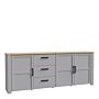 Bohol Large Sideboard In Riviera Oak/grey Oak