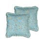 Decorative Cushions Cotton Flower Pattern 45 X 45 Cm Removable Cover Zipper