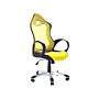 Office Chair Yellow Mesh Fabric Swivel Tilt Mechanism Adjustable Seat Height Ergonomic Backrest