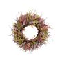 Door Wreath Pink And Green Artificial Flower Wreath 50 Cm Round Table Wall Décor Traditional Rustic Style Beliani