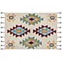 Area Rug Multicolour Cotton 160 X 230 Cm Rectangular Hand Tufted Tribal Motif