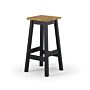 Corona Black Live Edge High Breakfast Stools (pair)