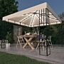 Vidaxl Gazebo With Led String Lights 3x3 M Cream