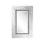 Wall Mounted Hanging Mirror Silver Rectangular 60 X 90 Cm Modern Glamour Decoration