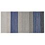 Area Rug 80 X 150 Cm Blue And Grey Wool