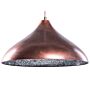 Ceiling Light Pendant Copper With Cracked Glass Lamp