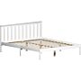 Milan King Size Wooden Bed, Low Foot, White