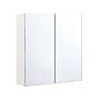 Bathroom Mirror Cabinet White Plywood 60 X 60 Cm Hanging 2 Door Cabinet Shelves Storage