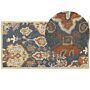 Area Rug Mulitcolour Wool 80 X 150 Cm Thick Dense Pile Oriental Pattern