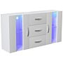 Astro 2 Door 3 Drawer Led Sideboard, White