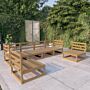 Vidaxl 6 Piece Garden Lounge Set Honey Brown Solid Pinewood