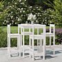 Vidaxl 5 Piece Garden Bar Set White Solid Wood Pine