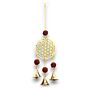 Indian Chimes - Brass Flower Of Life With Rudraksha Beads - 3 Bells