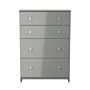 Yarmouth 4 Drawer Deep Chest In Uniform Grey & Dusk Grey