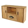 Small Wooden Cabinet With Cupboards, Drawer And Shelf