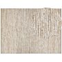 Modern Area Rug Beige And White 300 X 400 Cm Rectangular Handwoven Reversible Low Pile