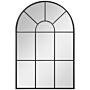 Homcom Modern Arched Wall Mirror, 91 X 60 Cm Window Mirrors, Black