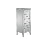 Valencia 5 Drawer Narrow Chest Mirrored