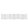 Pawhut Pet Gate Wooden Dog Safety Barrier, Freestanding Foldable Fence, W/ 6 Panels, 2 Support Feet, House Doorway Stairs, Small & Medium Dogs, White