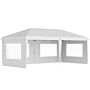 Outsunny 3 X 6m Pop Up Gazebo, Height Adjustable Marquee Party Tent With Sidewalls And Storage Bag, White