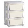 Zonekiz Kids Storage Units With Drawers 3 Tier Chest Vertical Dresser Tower Toy Organiser For Nursery Playroom Kindergarten White