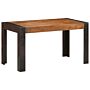 Vidaxl Dining Table 140x70x76 Cm Solid Rough Mango Wood