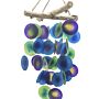 Green & Purple Driftwood Cross Wind Chime