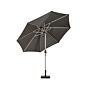 Grey 3m Crank And Tilt Parasol Brushed Aluminium Pole (48mm Pole, 8 Ribs) This Parasol Is Made Using Polyester Fabric Which Has A Weather-proof Coating & Upf Sun Protection Level 50