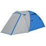 Outsunny 2-3 Man Camping Tent With 2 Rooms, 2000mm Waterproof Family Tent, Portable With Bag For Fishing Hiking Festival, Blue