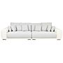 Sofa With 8 Pillows Grey With Beige Fabric Upholstery 4 Seater Pillow Back