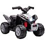 Aiyaplay Honda Licensed Kids Quad Bike, 6v Electric Ride On Car Atv Toy With Led Light Horn For 1.5-3 Years, Black