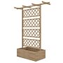 Outsunny Wooden Trellis Planter Box, Raised Garden Bed To Grow Vegetables, Herbs And Flowers, Natural Tone