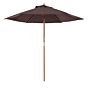 Outsunny 2.5m Wood Wooden Garden Parasol Sun Shade Patio Outdoor Umbrella Canopy New(coffee)