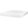 Waterbed Mattress Cover White Cotton Super King Size 180 X 200 Cm Beliani