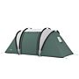 Outsunny Camping Tent With 2 Bedrooms And Living Area, 3000mm Waterproof Family Tent, For Fishing Hiking Festival, Dark Green